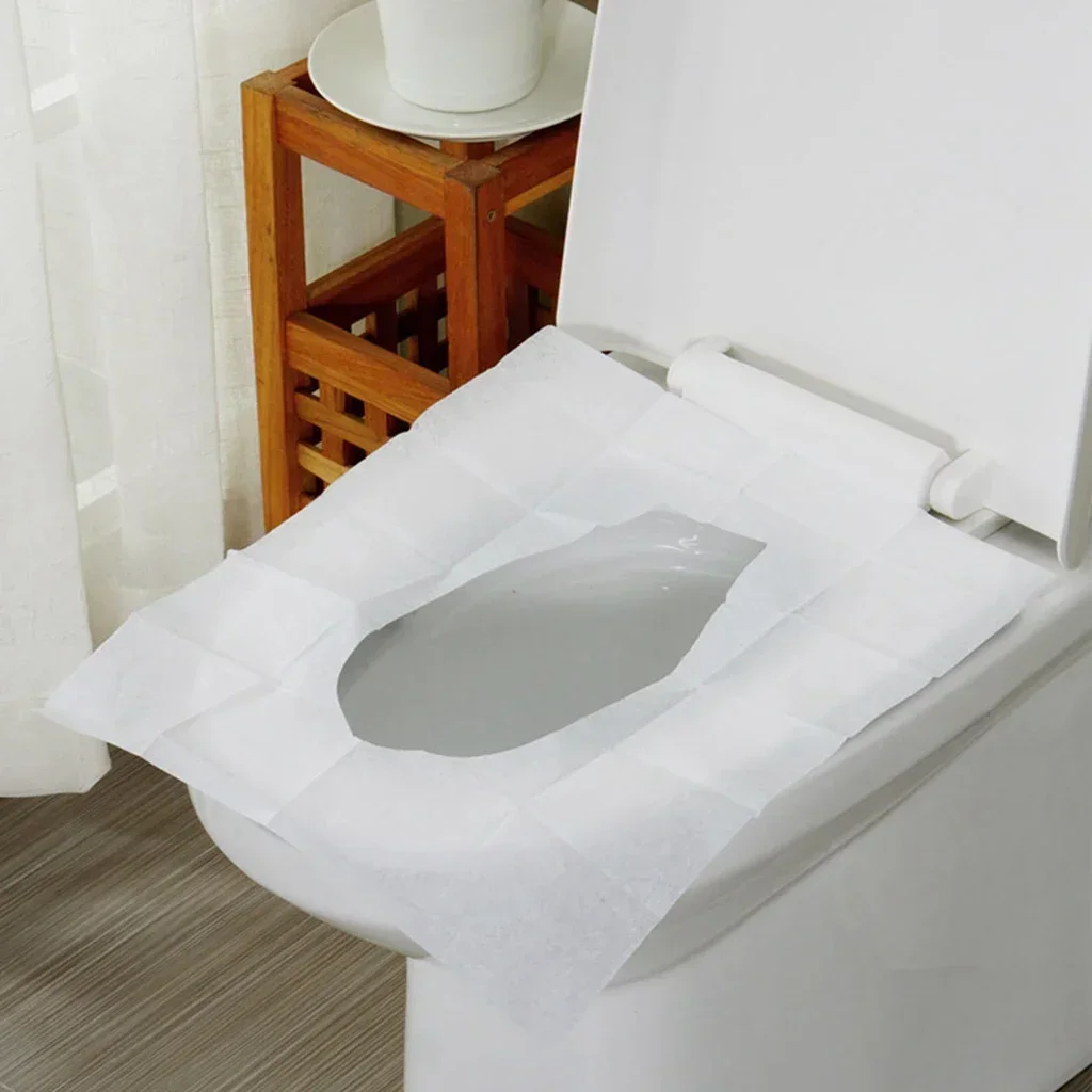 10/30/50PCS Portable Disposable Toilet Seat Covers Type Travel Camping Hotel Bathroom Accessories Paper Waterproof Soluble Water 3