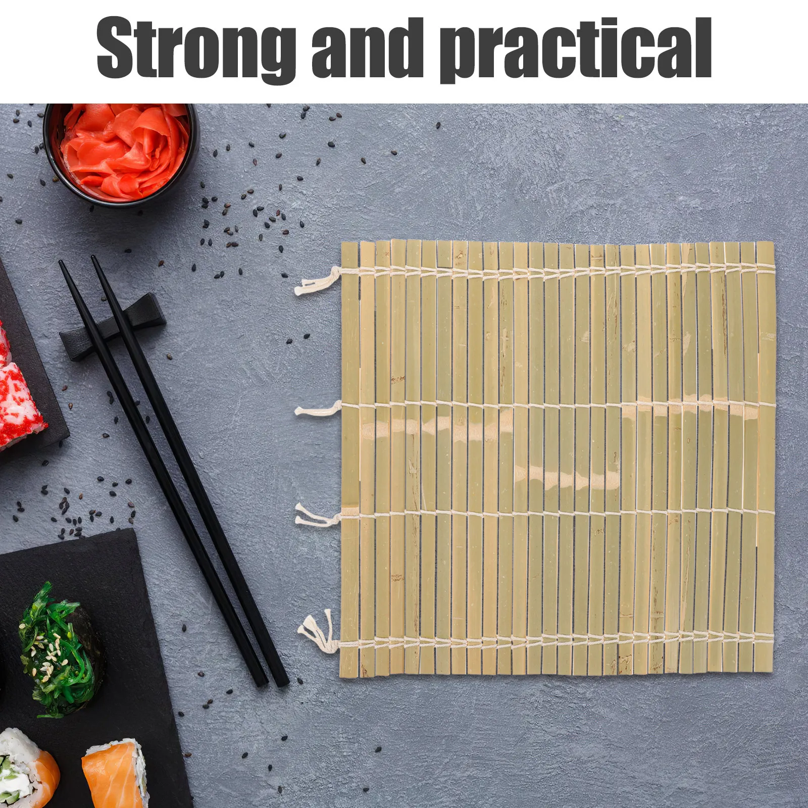 대나무 초밥 매트 논스틱 롤링 매트 DIY 초밥 롤러, 쌀롤 모양 만들기용, 홈파티 용품, 대나무 플레이스 매트
