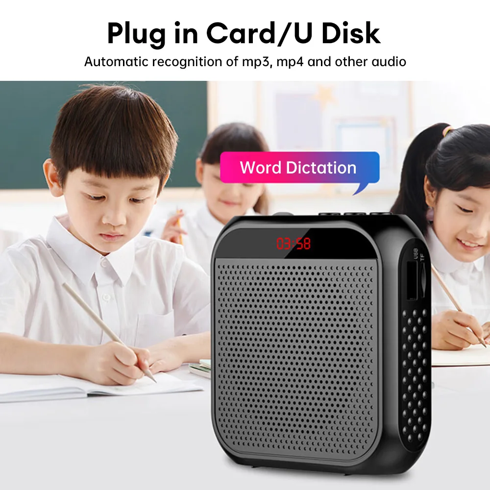 Portable Microphone Loudspeaker Voice Amplifier Recorder Mic Speaker Audio Mini Wired Mikrofon Surround Sound Player for Teacher voice amplifier