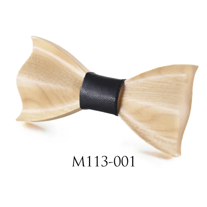 New Kid 3D High-end Wooden Bow Tie Boys and Girls Dress Shirts Suits Bow Tie Children Boys Girls Wooden Decoration