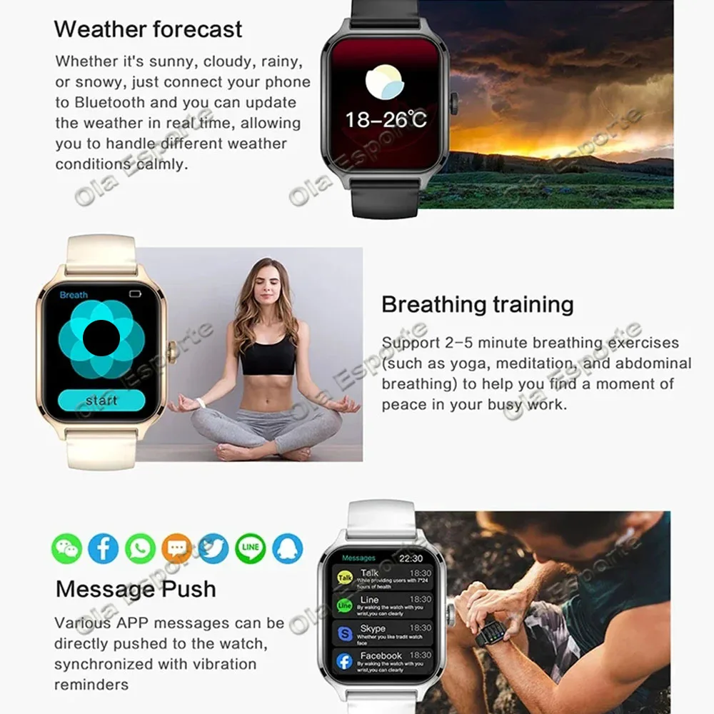 Smart Watch For Android Ios Watches 2 01inch Hd Display Bluetooth Call Message Alert Music Sports Mode Smartwatch Men Women Gift, Alina Gadgets