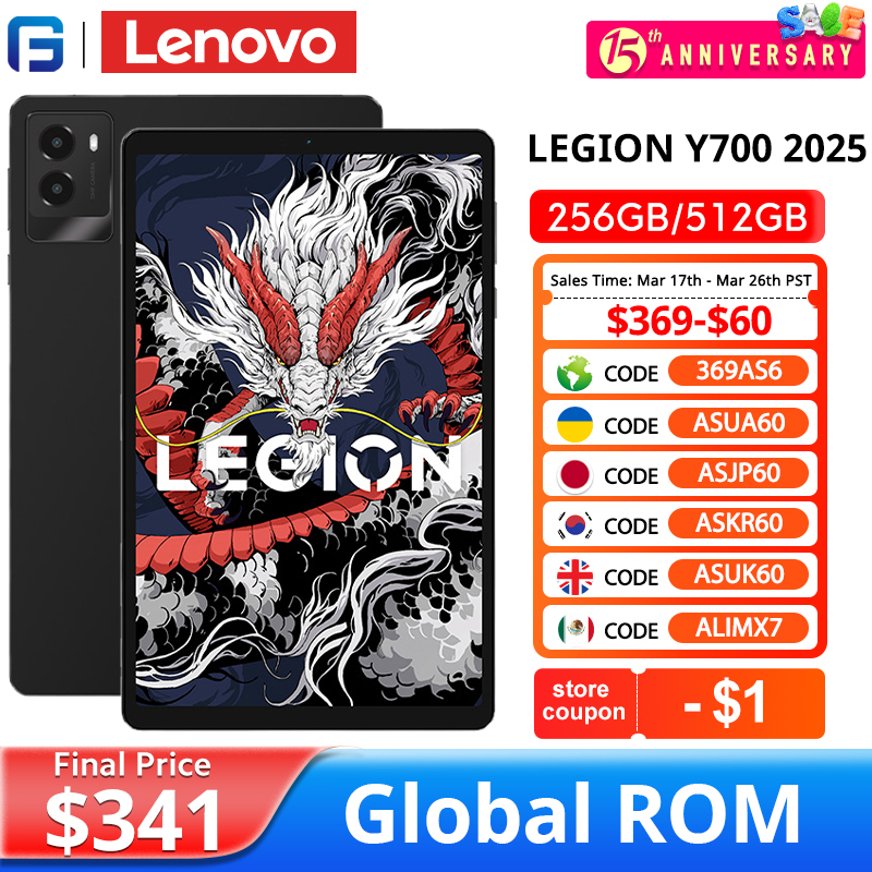 Global ROM Lenovo LEGION Y700 2025 Tablet Snapdragon 8 Gen 3 Octa Core 8.8 Inch 165Hz Display Android 6550mAh
