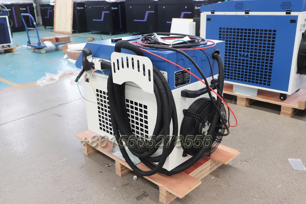 AccTek 1500w Small Fiber Laser Weld Cut Clean Combined at 1 Portable 4in1 for Car Restoration Aluminum Weld
