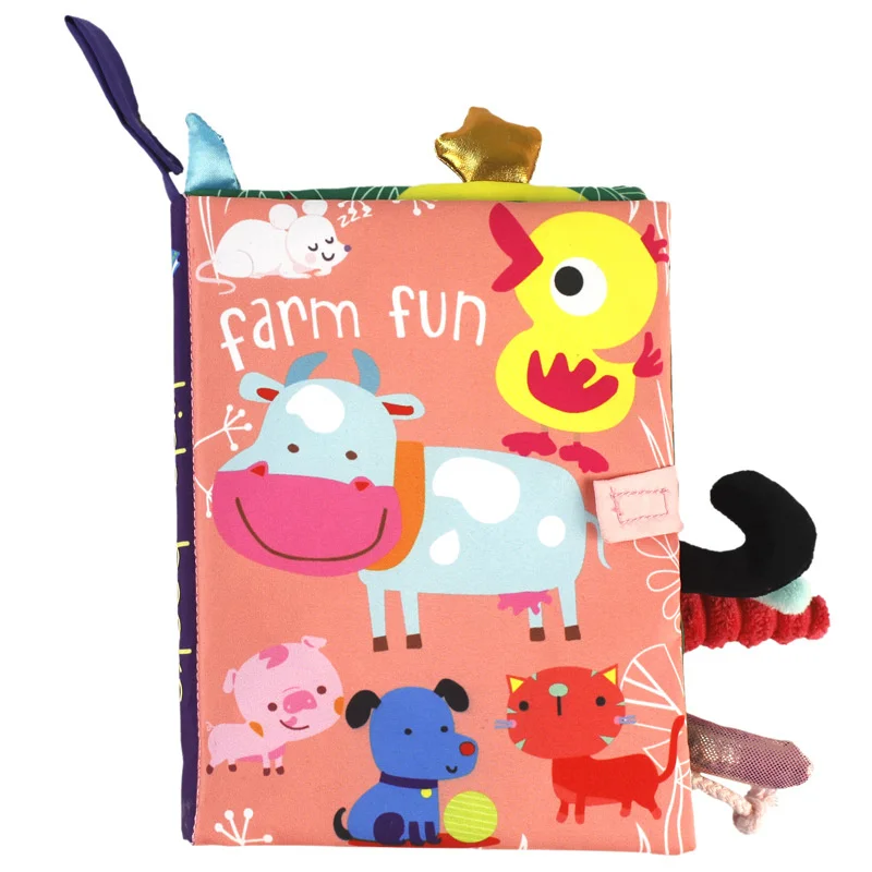 0-36Months Baby Rattles Mobiles Toy Soft Animal Cloth Book Newborn Stroller Hanging Toy Bebe Early Learning Educate Baby Toys - 2