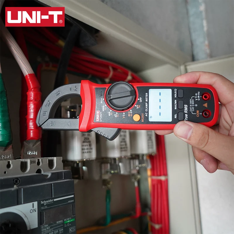 UNI-T UT204+ UT202A+ AC 전류 클램프 미터 600A 후크 전류계 NCV 클램프 디지털 멀티미터 전기 테스터 작업 도구