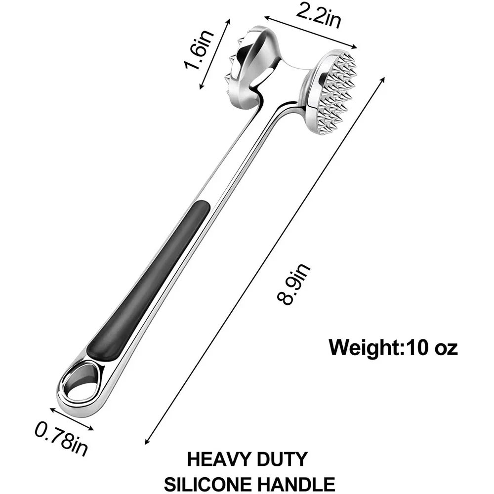 Meat Mallet Kitchen Tenderize Steak Beef Tool Stainless Steel Needle