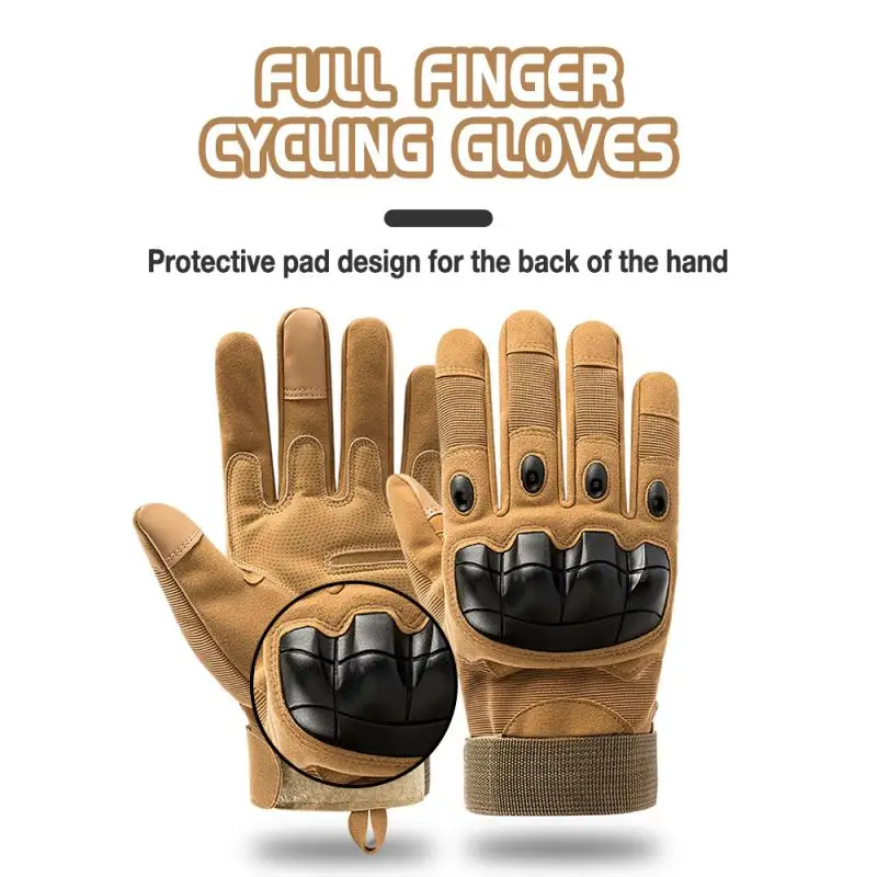 New 1 Pair Winter Warm Outdoor Sports Gloves Locomotive Military Fans Gloves Outdoor Tactical Gloves Riding Gloves 6