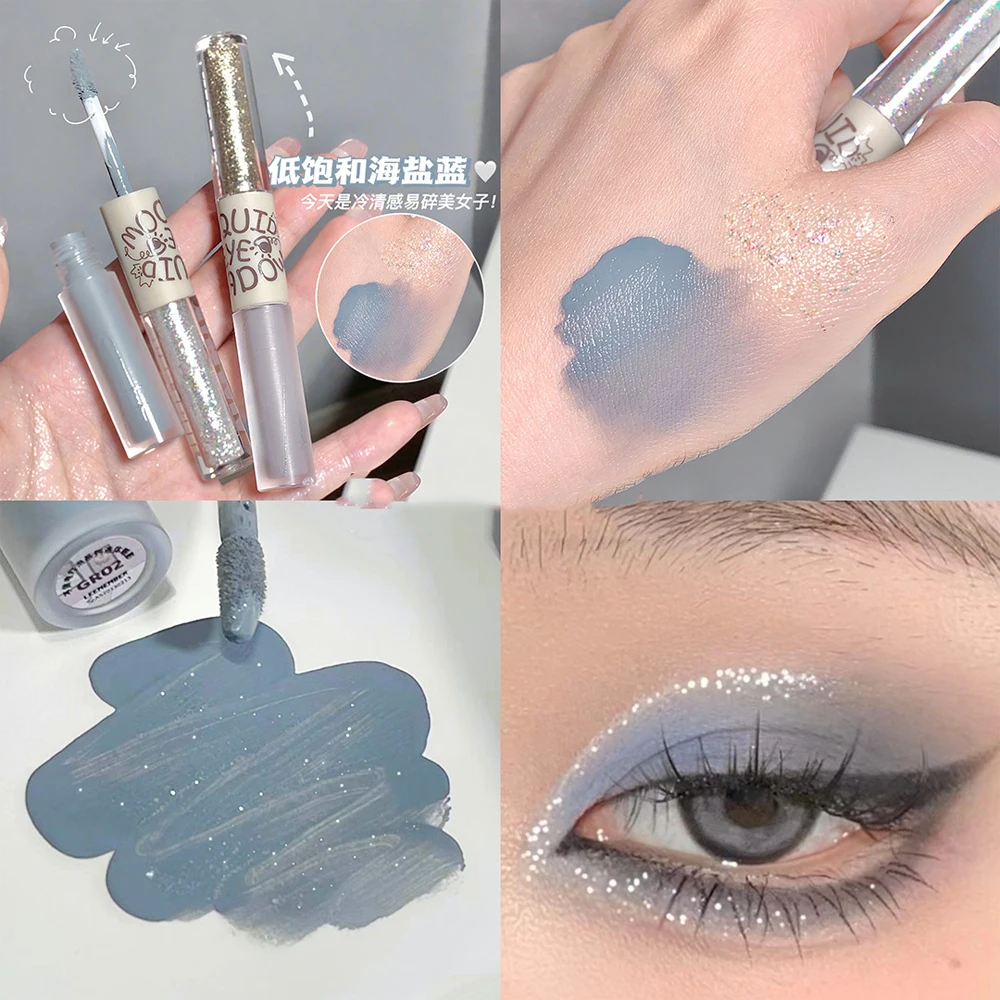 

Sequins Liquid Eyeshadow Glitter Diamond Eye Shadow Stick Shiny Double Head Blue Pink Eyes Contour Makeup Tools Korean Comestic