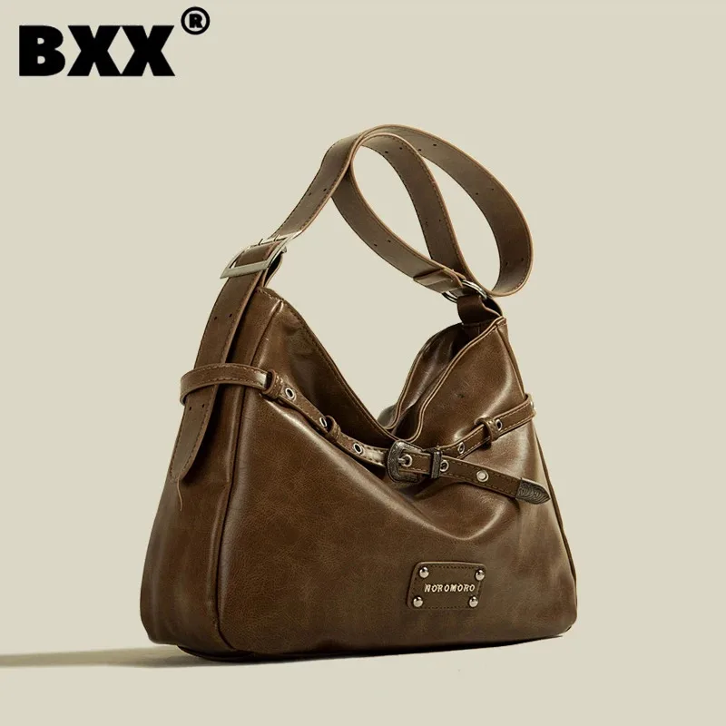 

[BXX] винтажная Сумка-Кроссбоди из искусственной кожи для женщин, модная универсальная сумка-мессенджер на одно плечо, новинка 2023, 8CY1183