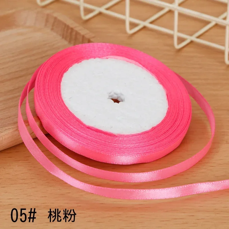 Elegant 6mm Satin Ribbon for DIY Crafts and Gift Wrapping