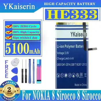 Batteria del telefono cellulare HE333 5100mAh per Nokia 8 Sirocco 8 Sirocco Global Dual Sim 8 Sirocco Global TD-Lte Hmd Avatar