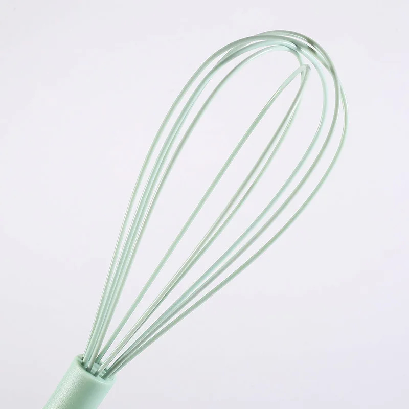 Manual Egg Beater with Pp Handle Handheld Silicone Stainless Steel Stirring Rod Household Kitchen Baking Tools egg beater