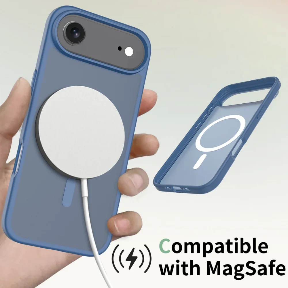 High-Quality MagSafe Magnetic Rugged Armor Case with Wireless Charging Capability