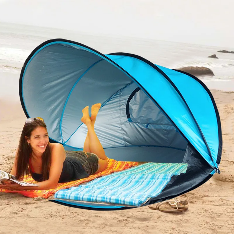 Tienda De Playa Automática De Verano, Carpa De 2 A 3 Personas, Rápido,  Portátil, Simple, Sombra, Sol, Pesca, Parque, Ocio, Viajes, Barbacoa,  Turismo - Tiendas De Campaña - AliExpress