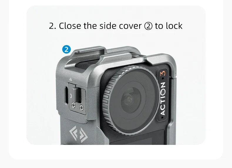 Aluminum Frame Protective Case for DJI Action 3/4 - Vertical Shooting & Shockpro