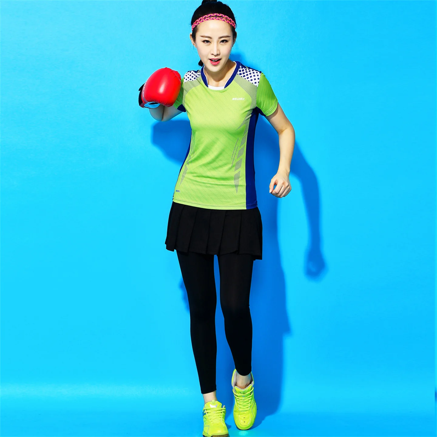 Quick-Drying Table Tennis Big Size Badminton Clothing Short-Sleeved Suit Shorts Women's And Men's Sports Skirt Pants