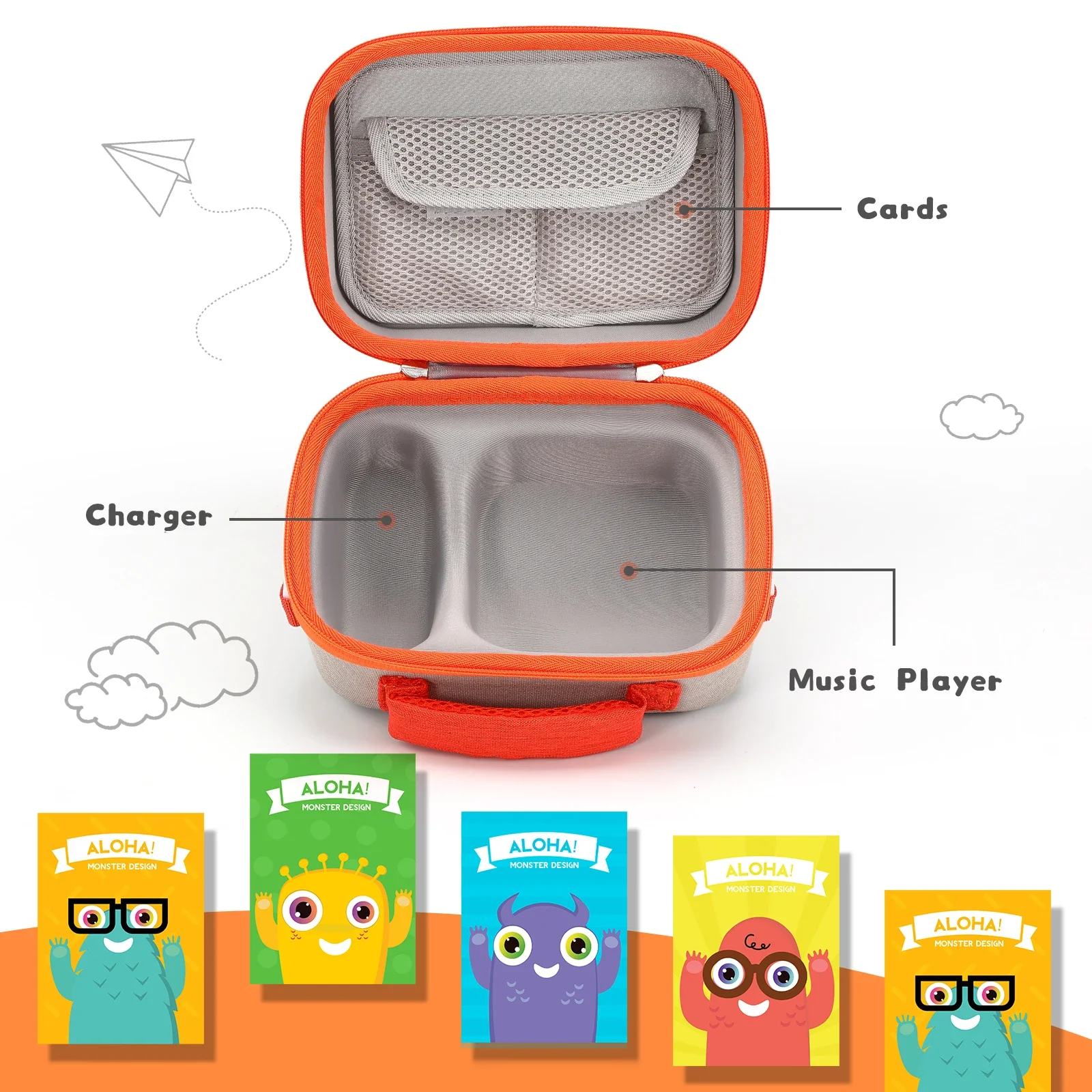 Hard Case for Yoto Mini Kids Audio Music Player and Card Holder Carrying Case for Yoto Player 3rd Gen Storage Bag