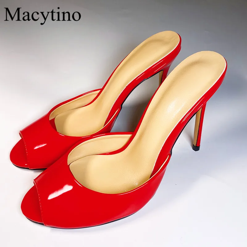 Open Toe Design Ladies High Heel Slippers Round Toe Stiletto High Heel Slippers Fashion Party High Heel Slippers