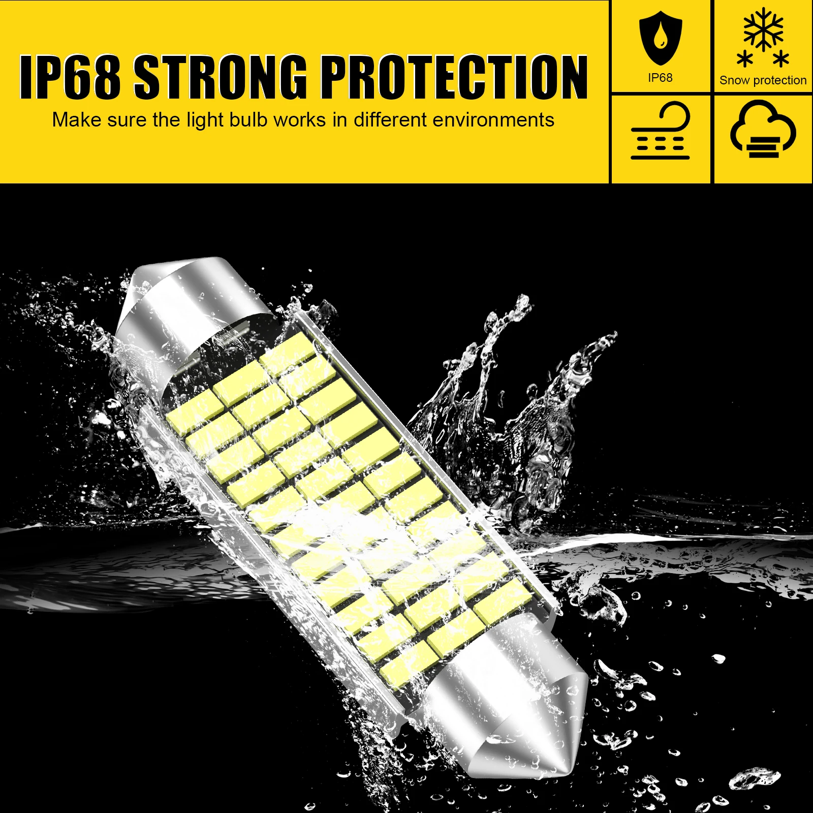 2Pcs CANBUS C5W C10W LED ���� 31mm 36mm 39mm 41mm �ڵ��� ���׸��� ���� �� ���� �ڵ� �� ��ȣ�� ���Ϲ� Ʈ��ũ ����