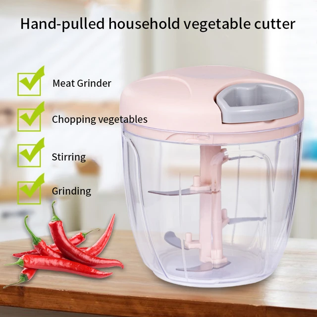 New Manual Food Chopper Mini Hand Pull Vegetables Garlic Onions Meats Chopper  Grinder Kitchen Veggie Mincer - AliExpress