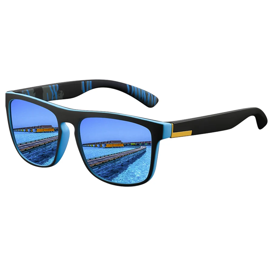Modische Vintage Sonnenbrille für Damen und Herren Luxusmarken-Designer Quadratische Sportliche Modische Fahr- und Angelbrille