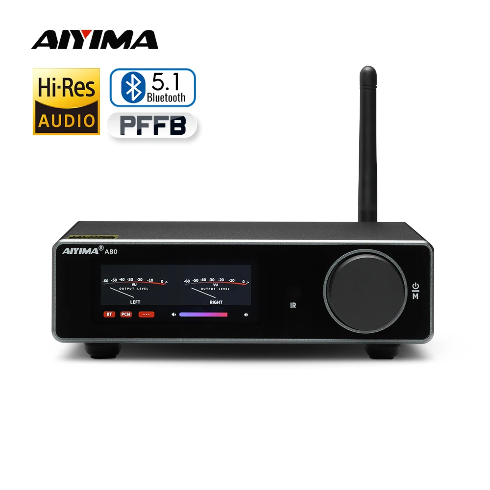 AIYIMA A80 アンプ Hi-Res対応 Amazon.com: AIYIMA A80 Bluetooth Amplifier DAC Stereo HiFi Home