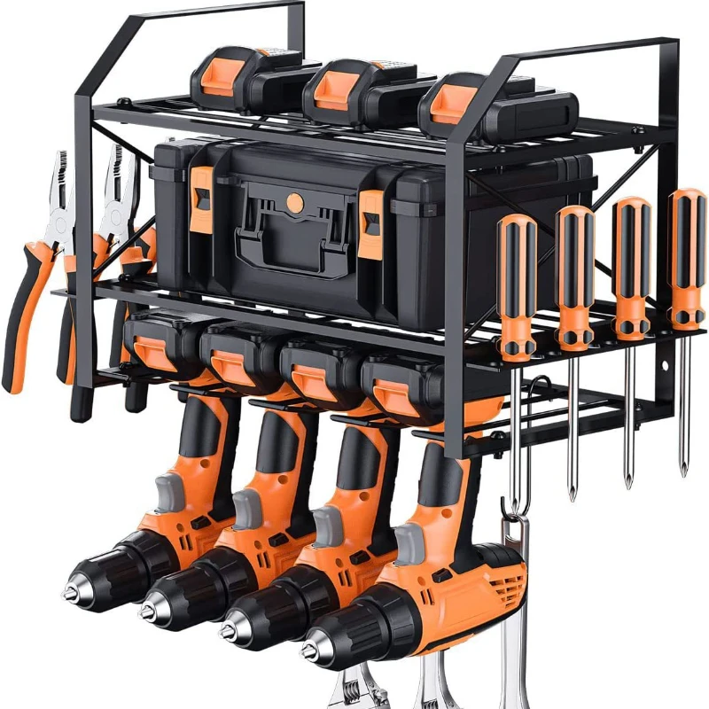

Household Portable Electric Drill Tool Wall Mounted Multi-layer Minimalist Electric Sorting and Storage Bracket