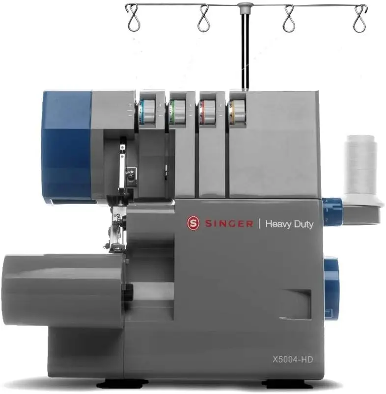 Singer X5004-Hd Metal Frame Serger & Overlock Machine 2-3-4 Stitch Capability, 8 Built-In Stitches, 1300 Stitches Per Minute,