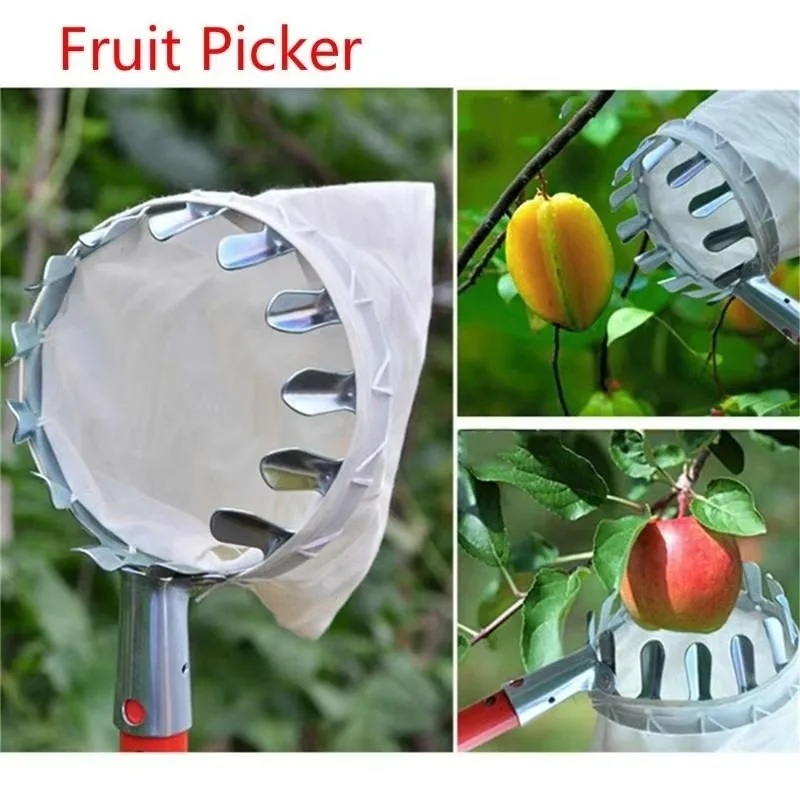 Fruit Picker Apple Peach Tall Tree Picking Tool Fruit Catcher Collection Bag Farm Gardening Supplies