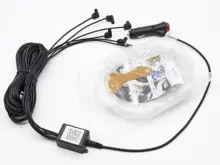  NLpearl 5IN1 6M RGB LED Car Ambient Interior Light with App Control Car Fiber Optic Neon Atmosphere Strip Light Decorative Lamps 