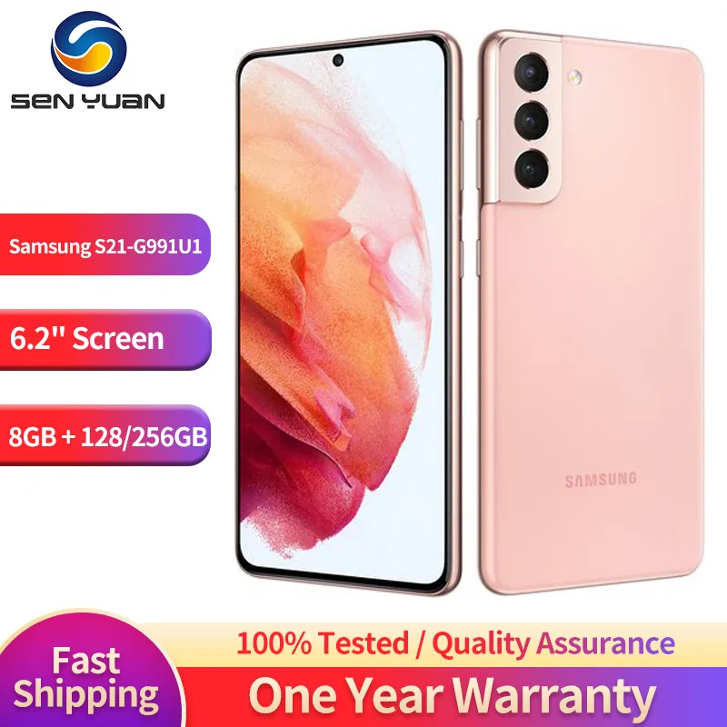 

Samsung Galaxy S21 5G G991U1 6.2" ROM 128/256GB RAM 8GB Snapdragon 888 NFC Triple Rear Camera Octa Core Original 5G Cell Phone