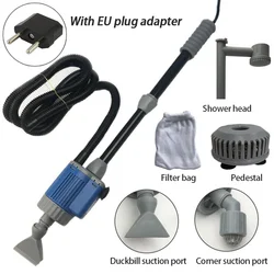 Electric Aquarium Water Change Pump and Gravel Cleaner Tool - 28W-110V (EU plug adapter)