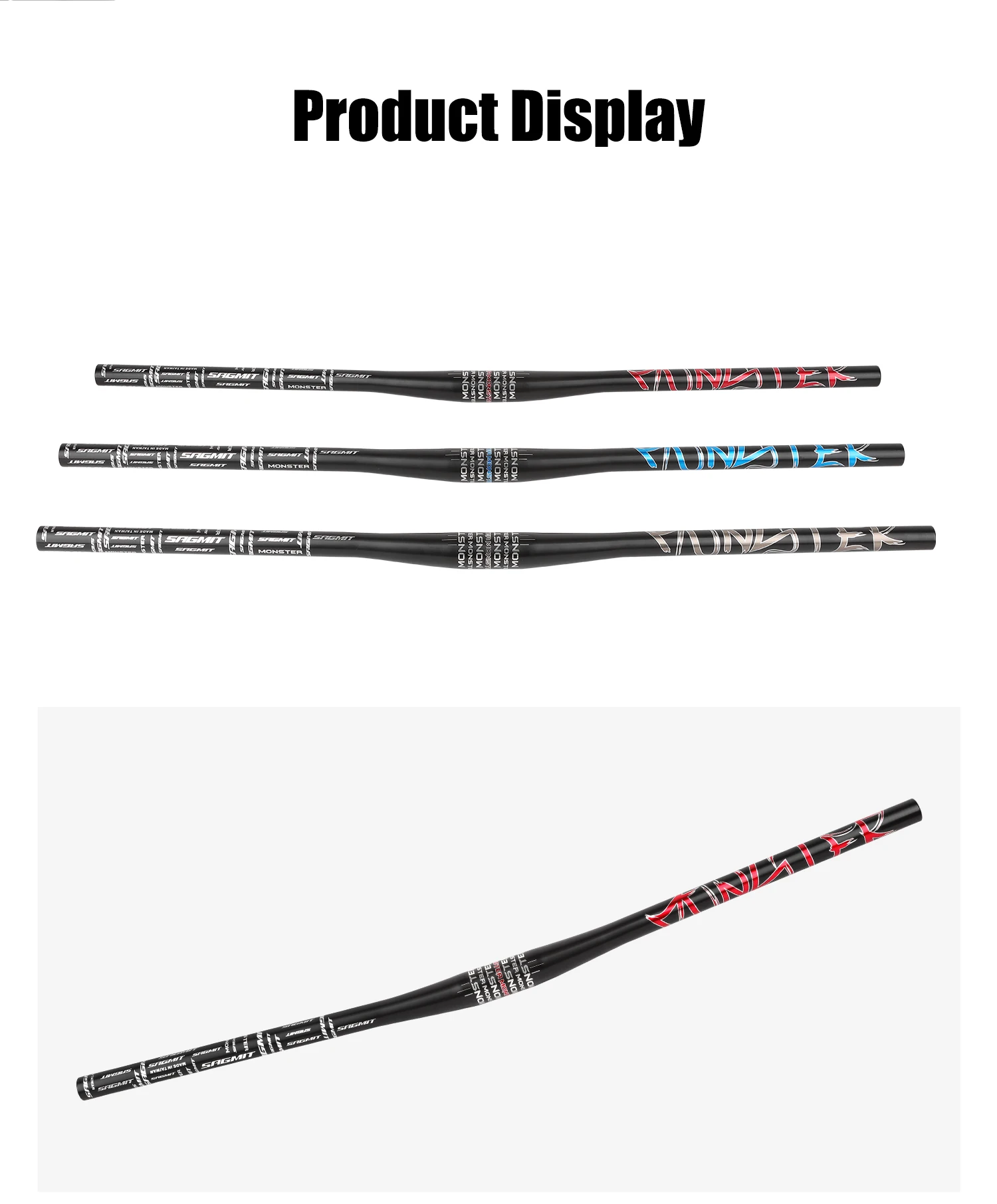 SAGMIT 31,8 mm MTB-Lenker 785 mm Mountainbike-Lenker 25,4 mm ultraleichter Lenker aus Aluminiumlegierung Fahrradzubehör – Detail 9