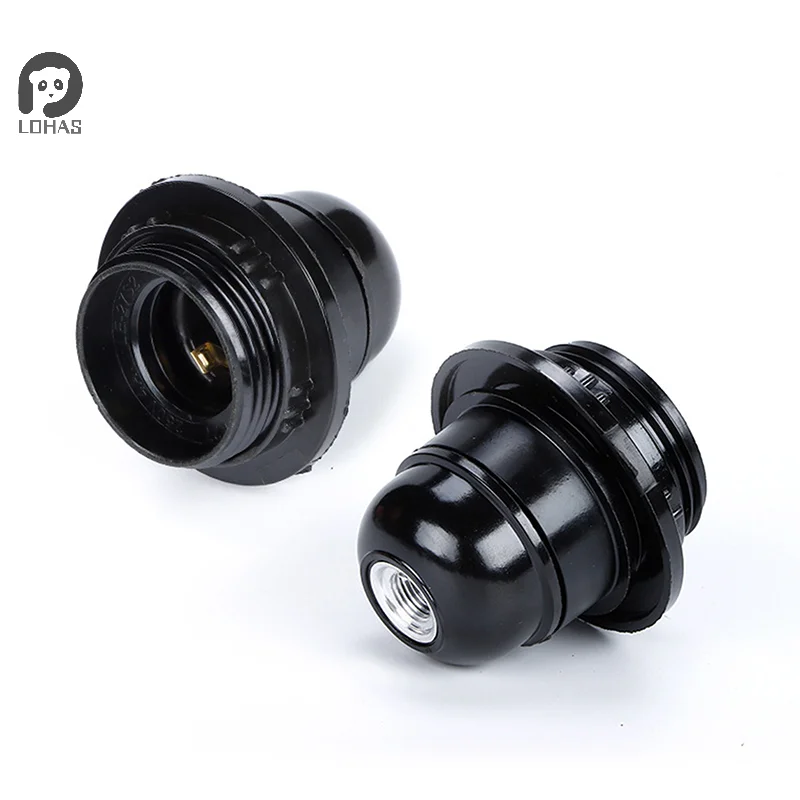 E27 Self-locking Bakelite Lamp Holder E14 Cap Screw LED Light Head Socket Floor Desktop Light Bulb Base Black lamp holder,lamp bulb holder,lamp base