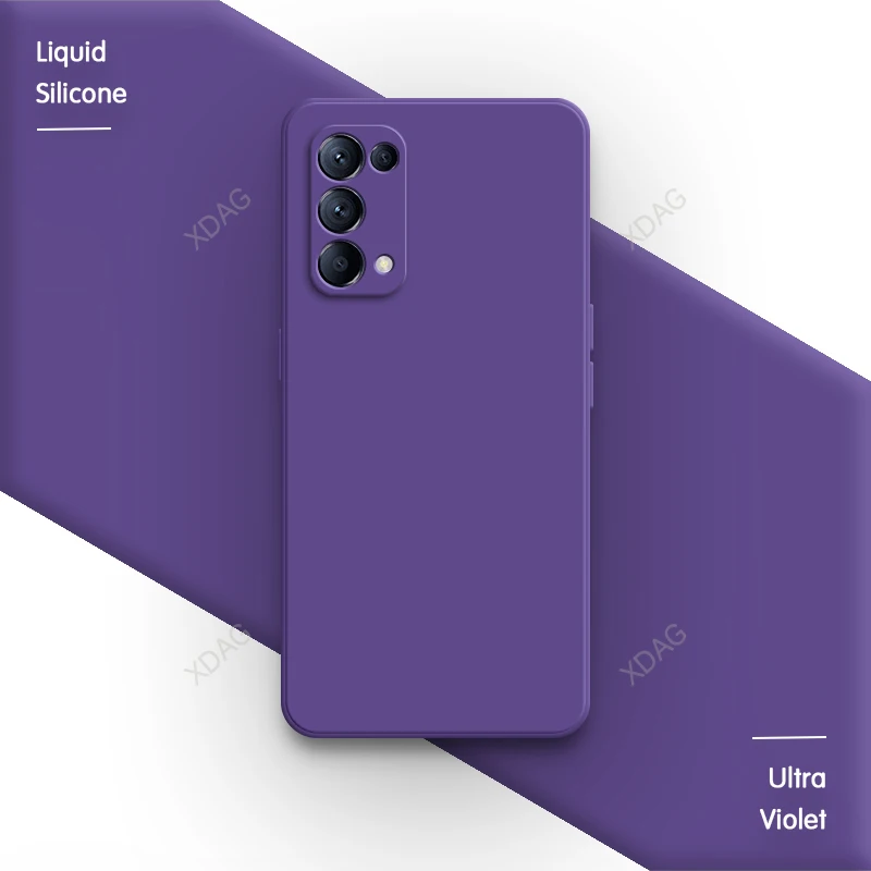 Luxurious Liquid Silicone Pure Color Back Cover - Straight Edge Phone Case