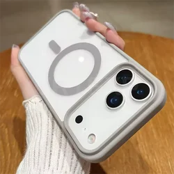 Luxury Magnetic Candy Color Matte Clear Case - Ultra Thin & Soft - iPhone 17 Pro (GRAY)