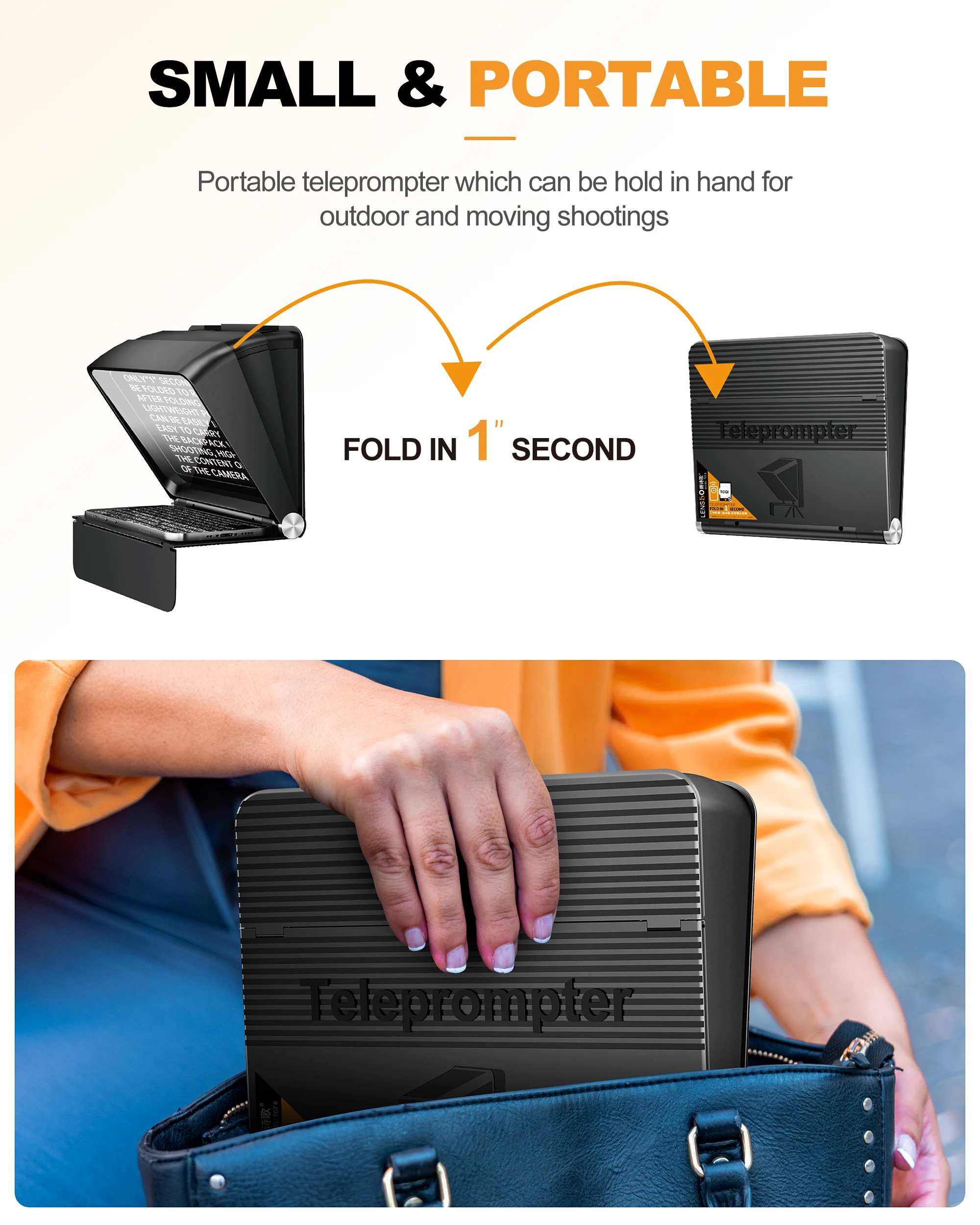 LENSGO TC7II Portable Phone+Camera Teleprompter 6