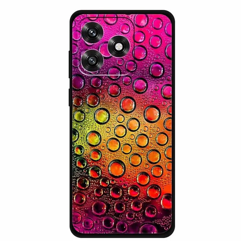 Black TPU Cartoon Soft Silicone Shockproof Case - Protective Back Cover
