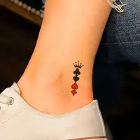 12pcs/set Waterproof Temporary Tattoo Stickers Playing Cards Peach Tattoo Small Size Tatto Flash Tatoo Fake Tattoos for Man Girl 2