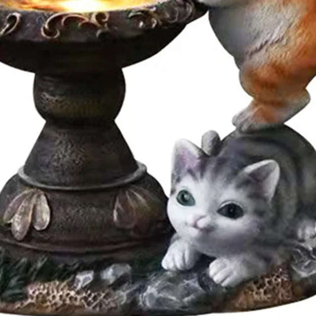 Kerti Led Napenergia Lámpák Nyúl Macskák Szobra Szobrok Kültéri Figurák Gyep Terasz Udvari Tornác Napfény Dísz Ház Dekorációk - Image 5