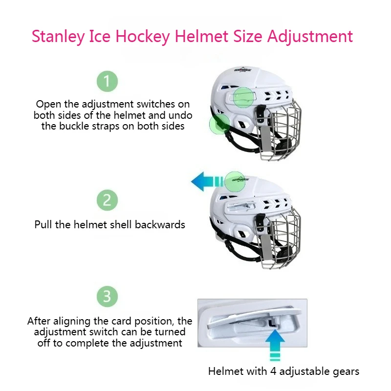 Ice Hockey Helmet Black with Hat Ice Skating Helmet Sports Helmet Head Mounted Ice Hockey Training Facial Protective Equipment
