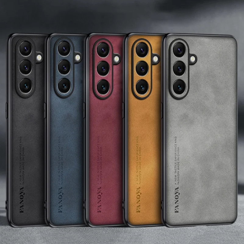 Luxury PU Leather Phone Case with Silicone Full Protection and Back Cover