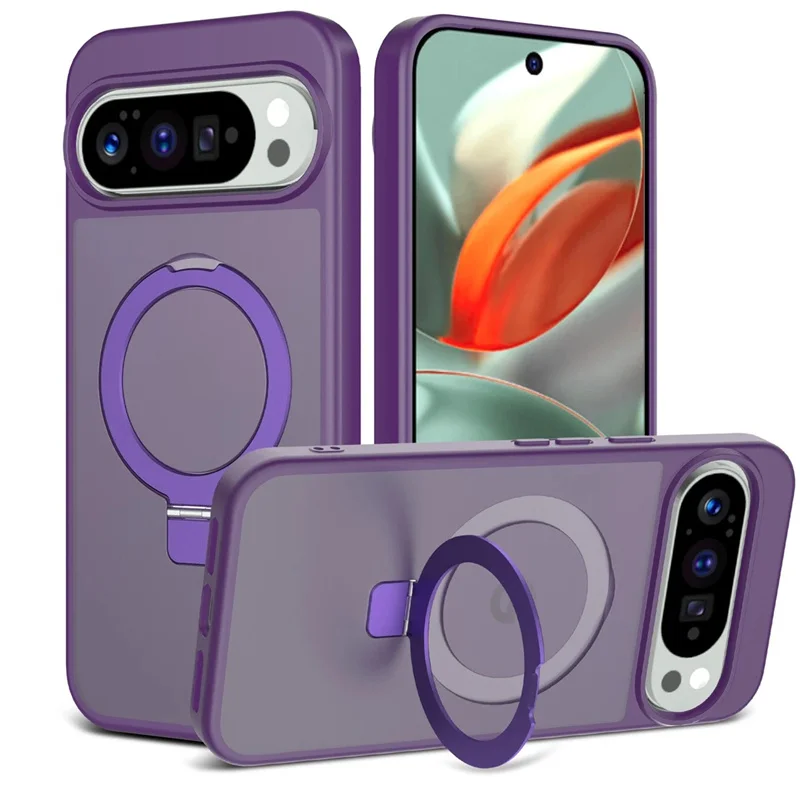Magnetic Wireless Charging Phone Case with Magsafe Ring Bracket – Shockproof Protective Cover
