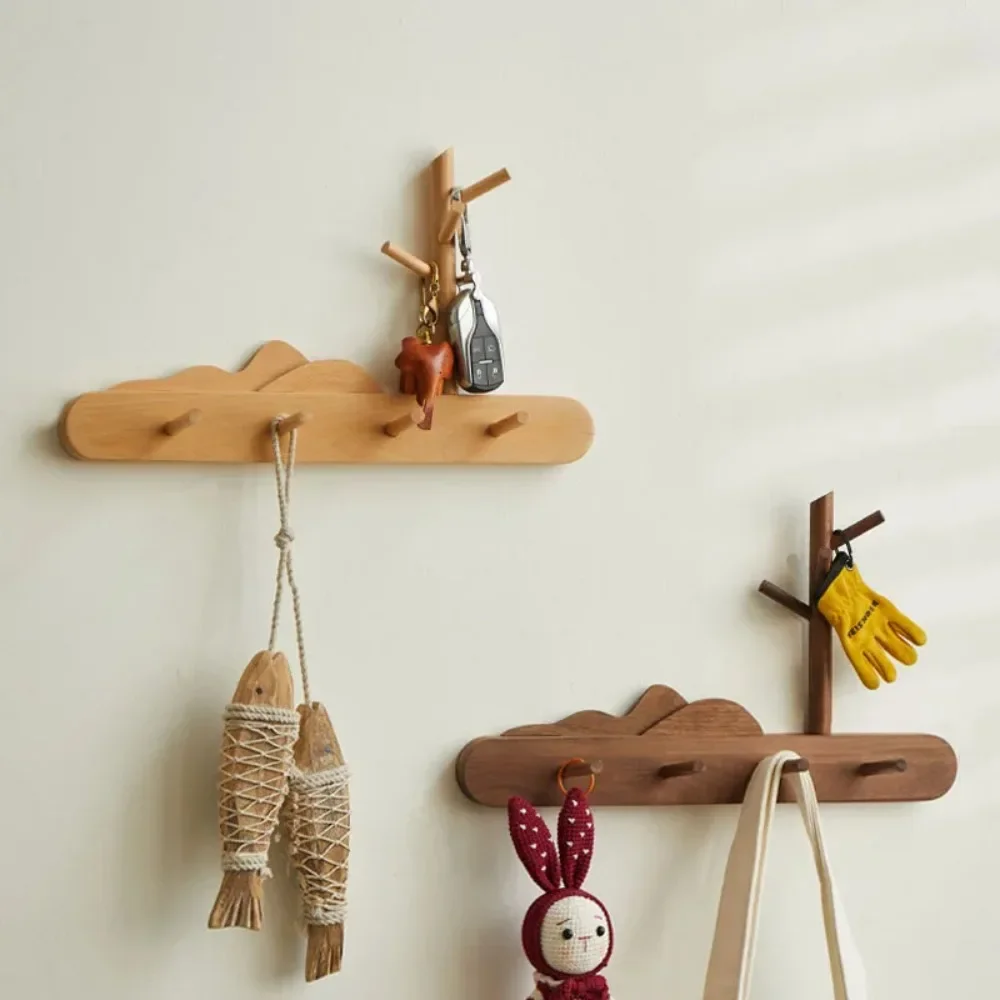 

Creative Tree Branch Coat Rack Solid Wood Keys Hats Holder Wall Mounted Clothes Racks Living Room Entrance Hall Furniture