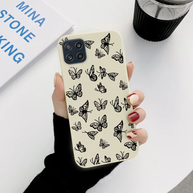 silicone case for samsung Dành Cho Samsung Galaxy Samsung Galaxy M32 4G M 32 Ốp Lưng Hoa Mặt Sau Ốp Điện Thoại Cho Samsung M 32 GalaxyA32 Khủng Long TPU Fundas Vỏ Ốp Lưng kawaii samsung cases Cases For Samsung