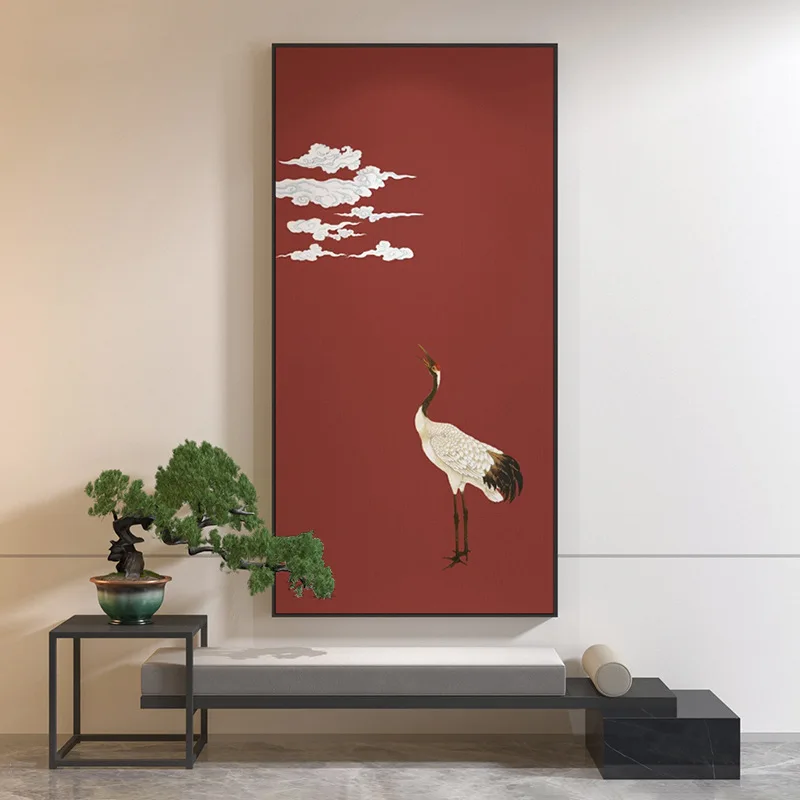 

Традиционный китайский красный журавль, благоприятные облака, настенная живопись, постер на холсте, картины, принты для офиса, гостиной, домашний декор