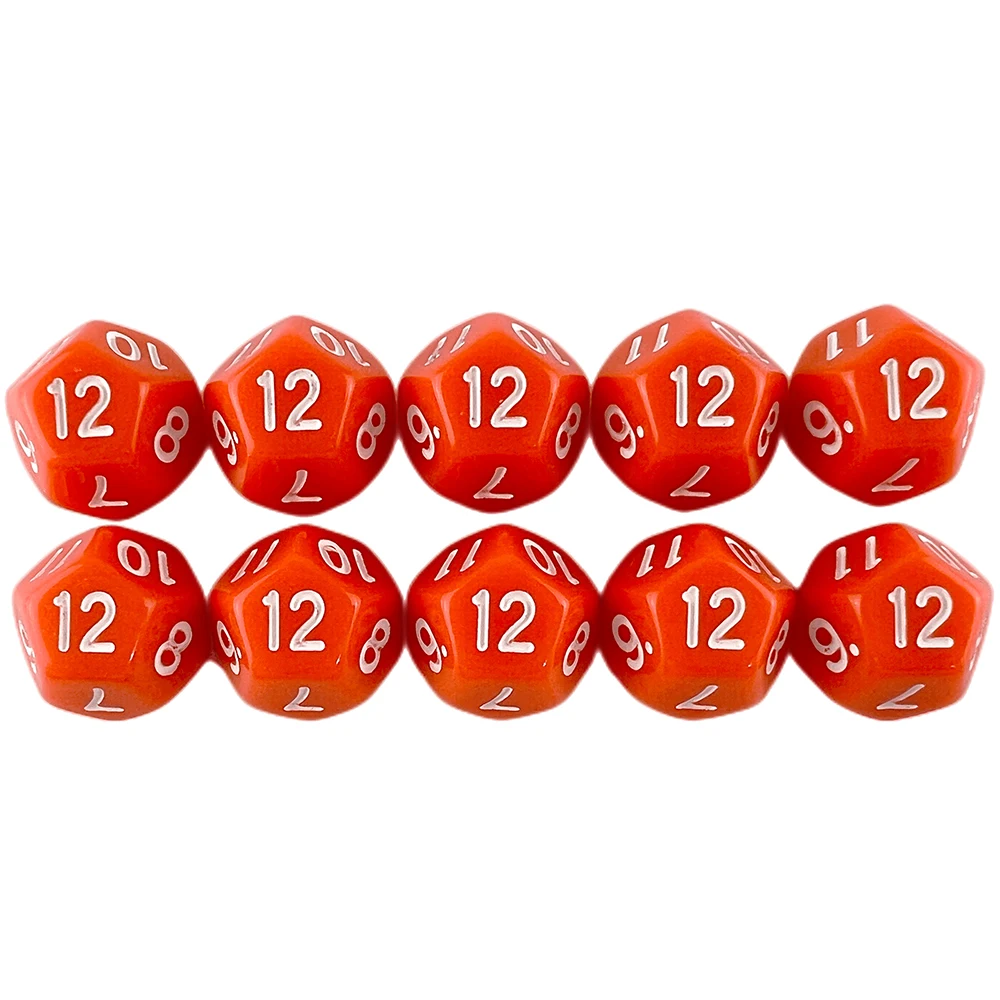 Polyhedral Dice DND Digital Dice Set 12 Sides 10Pcs D12 17.7mm for Role Playing Game Board Game