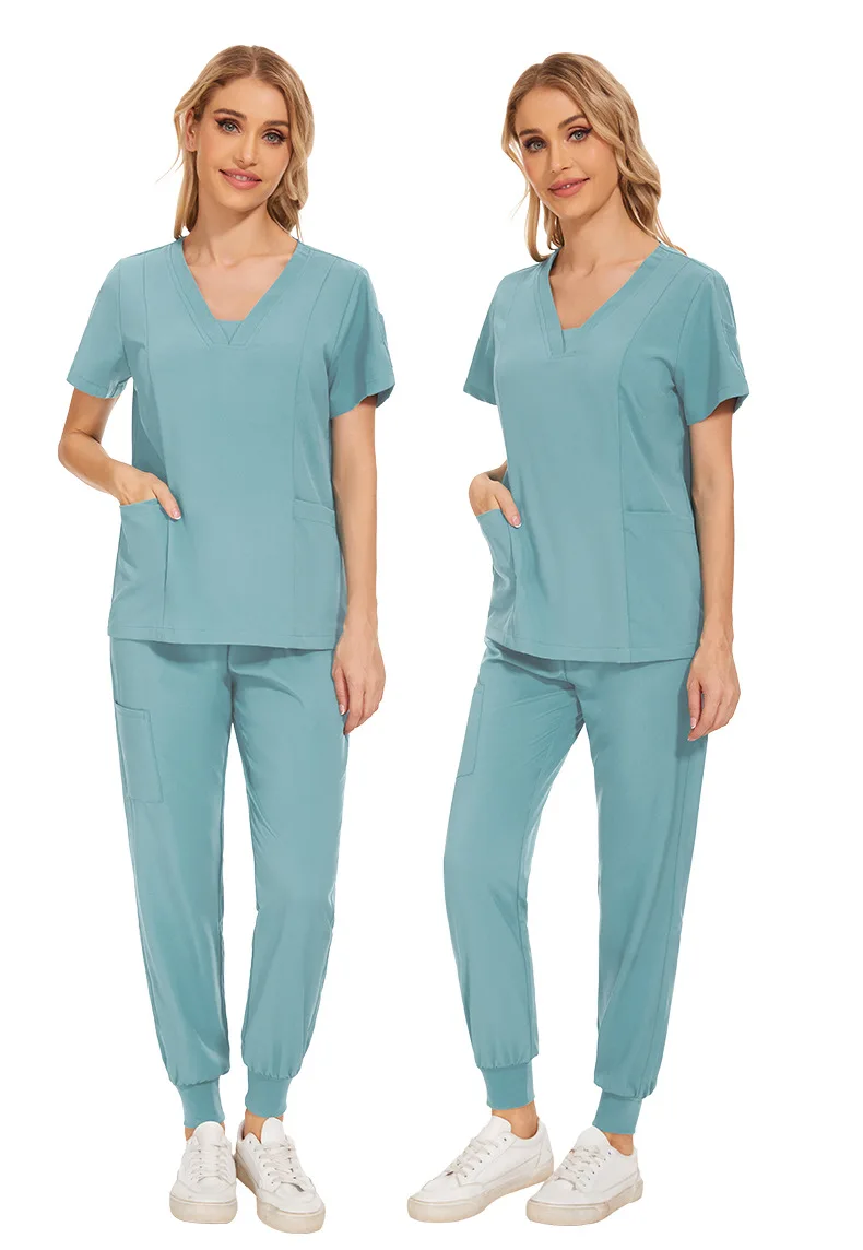 Medical Uniform Print Beauty Salon Women's Medical Doctor Uniform Operating Room Scrubs Sets Suits Nurse Clothes Overalls