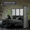 Wp60-Blk-3P Folding Screen, 3 Panel, Black 3