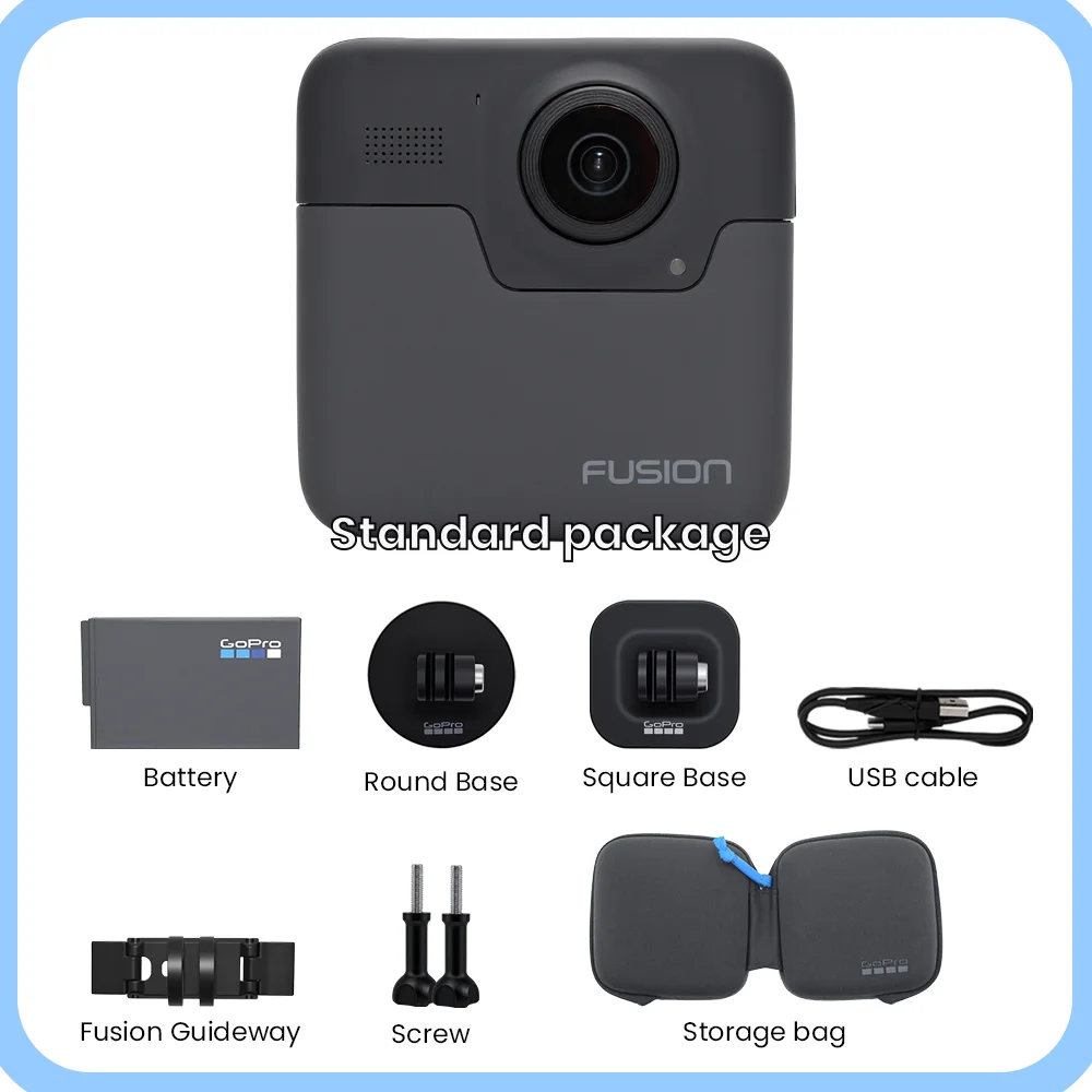 GoPro Fusion 360 °   Всеспрямована професійна спортивна камера 5.2K Intelligent HD GoPro Action Camera для екстремальних видів спорту